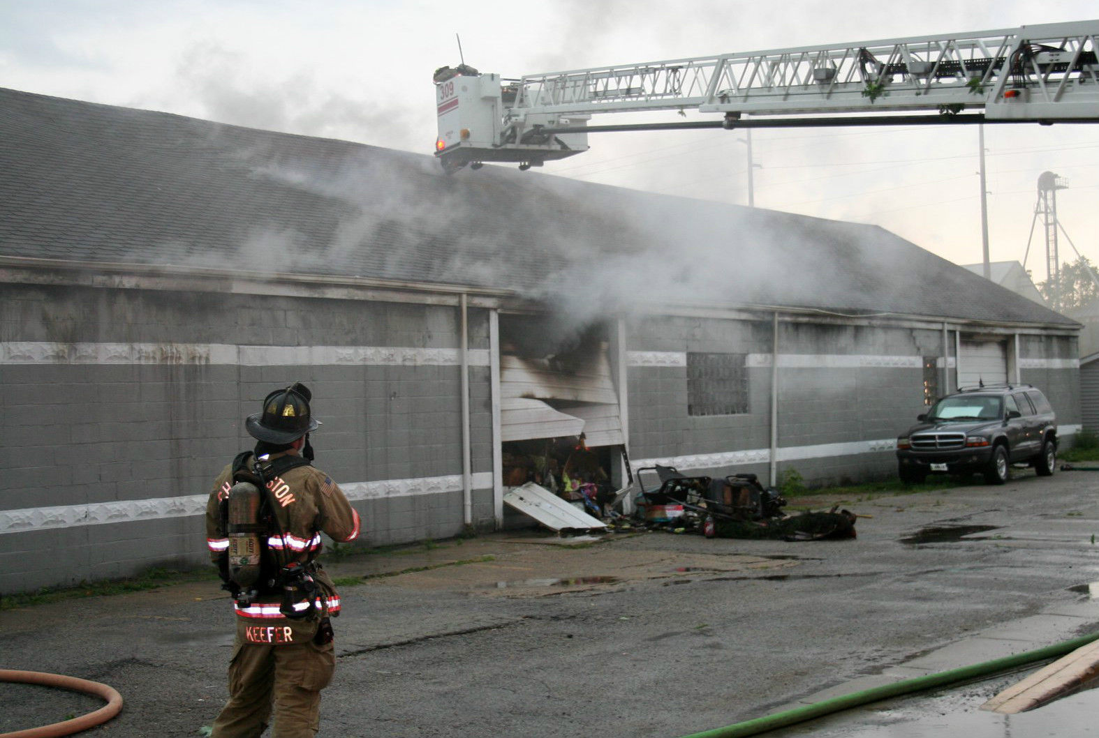 Charleston business fire